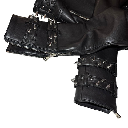 Balmain FW19 studded lambskin biker jacket