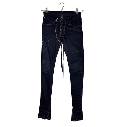 If Six Was Nine SBCM-6 front lace-up denim