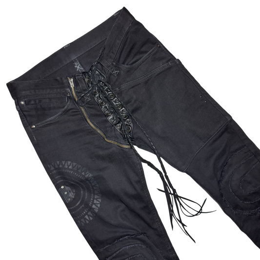If Six Was Nine SBCM-6 front lace-up denim