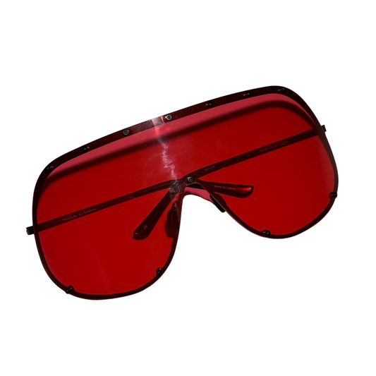 Rick Owens Mask Shield sunglasses BLACK-RED