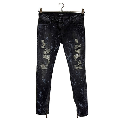 Balmain AW09 chainmail distressed denim