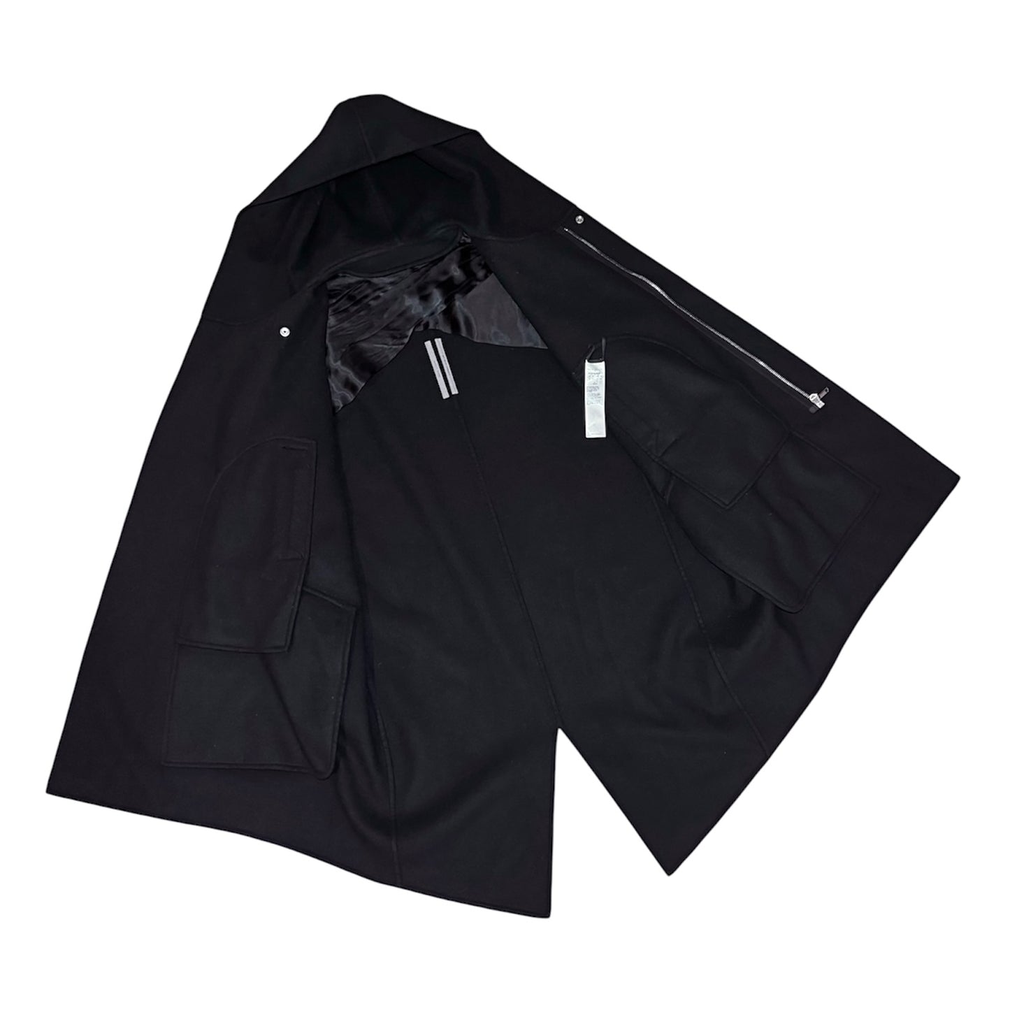 Rick Owens FW19 "LARRY" hooded fishtail virgin wool parka
